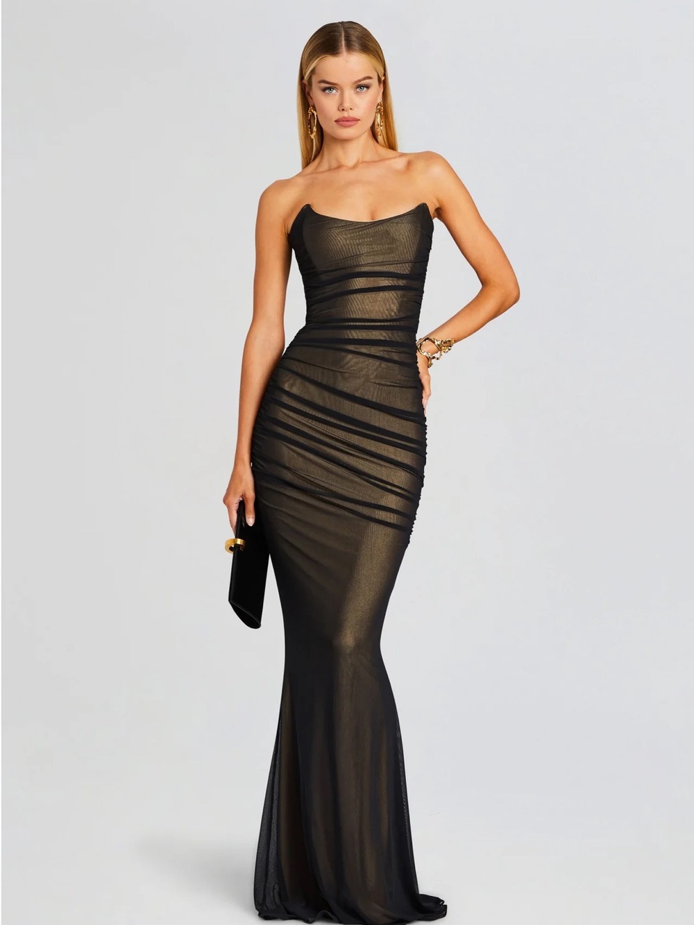 Retrofête Black Floor Length Ford Dress